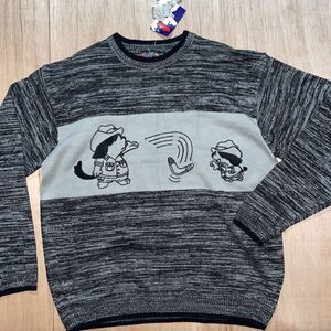 Vintage Y2K DISS‎ Black Gray Sweatshirt Sweater Sz. XXL NWT